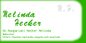 melinda hecker business card
